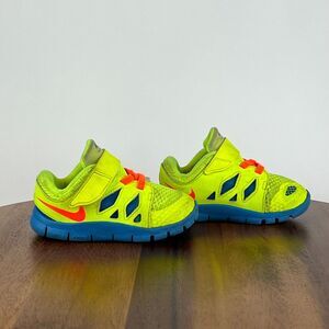 Little Kids Nike Free 5.0 Volt‎ Yellow Athletic Shoes Sneakers Size 6 C GUC